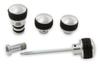 Scott Drake C8TZ-10852-MKBL Billet Dash Knob & Bezel Master Kit view 3