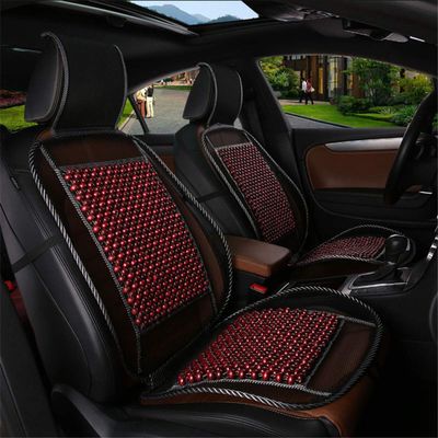 Wood Bead Car Seat Cover Cushion, Cooling & Breathing, Automotive Beaded Driver Seat Massager Cushion for Lower Back Pain