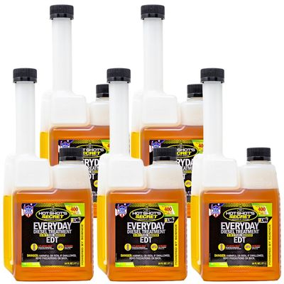Hot Shots Secret Everyday Diesel Treatment EDT 16 oz Squeeze 5-PK Treats 2000 Gallons 6-in-1 Diesel Fuel Additive, Injector and Fuel System Cleaner, Boosts Cetane