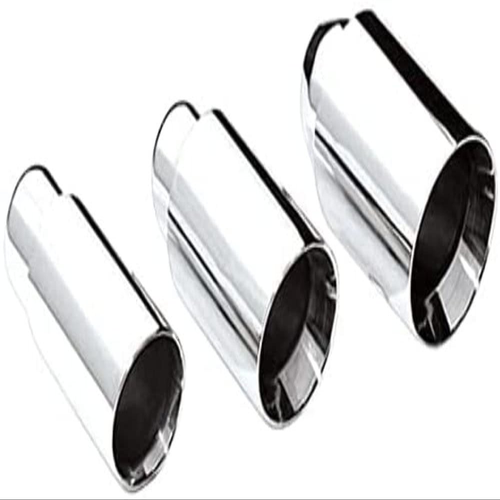 DIFFERENT TRENDS Dt-30013c 3.00in Slanted Double Wall Ss Exhaust Tip 3.00in Id / 4.00in Od