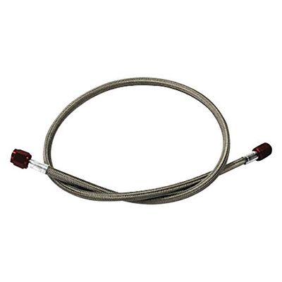 Nitrous Outlet 36" 8AN Stainless Braided Hose (Red Fittings)