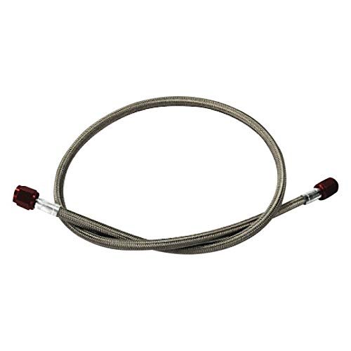 Nitrous Outlet 36" 8AN Stainless Braided Hose (Red Fittings)
