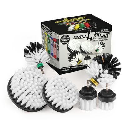 Drill Brush Ultimate Car Wash Kit - Cleaning Supplies Car Carpet - Truck Accessories - Wheel Brush - Motorcycle Accessories - Car Mats - Spin Brush - Interior Leather, Vinyl, Upholstery, Fabric
