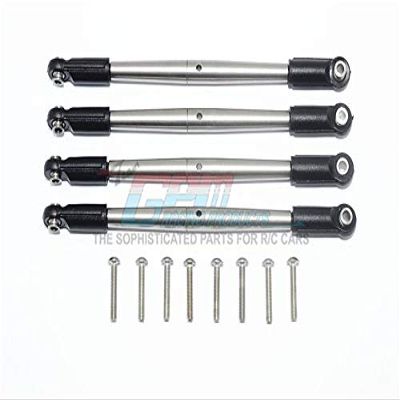 GPM For Traxxas E-Revo VXL 2.0 / E-Revo Brushless Upgrade Parts Stainless Steel Front/Rear Supporting Tie Rod - 4Pc Set