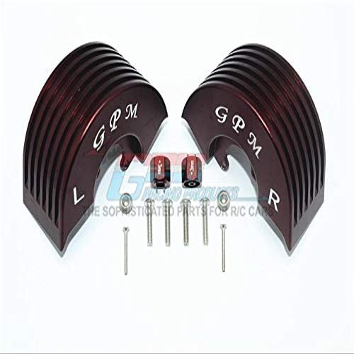 GPM For Tamiya T3-01 Dancing Rider Trike Upgrade Parts Aluminum Rear Fender With Hex Adapter (+3mm) - 12Pc Set Brown