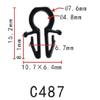 Autobahn88 Cable Loom Retainer Clip (Dia= 4.8mm), Compatible with Nissan (OEM# 84653N7400) (Pack of 20) view 2