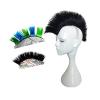 HHongJM Helmet Hawks Motorcycle Helmet Mohawk Synthetic Wigs for Bicycle/Almost Helmet/Stick Reusable Design/Black (Helmet Not Included) view 1