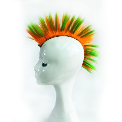 HHongJM Helmet Hawks Motorcycle Helmet Mohawk Synthetic Wigs for Bicycle/Almost Helmet/Stick Reusable Design/Brown (Helmet Not Included)