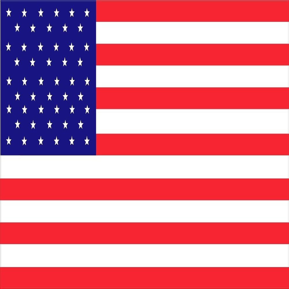 1-4" x 2.4" American Square Flag Decal Vinyl Sticker Car Bumper Window America US USA Old Glory