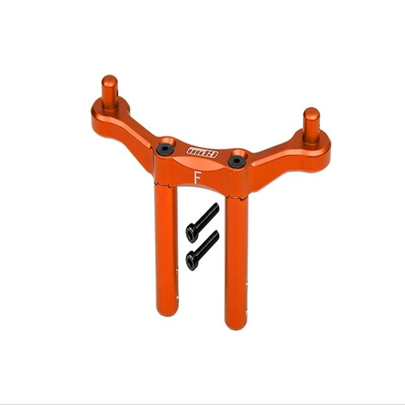 GPM for Arrma Granite 4x4 / Big Rock Crew Cab 4x4 Upgrade Parts Aluminum Front Body Mount & Post - 1Pc Set Orange