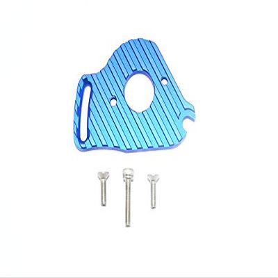 GPM For Traxxas Slash 4x4 LCG Upgrade Parts Aluminum Motor Plate With Heat Sink Fins - 1Pc Set Blue
