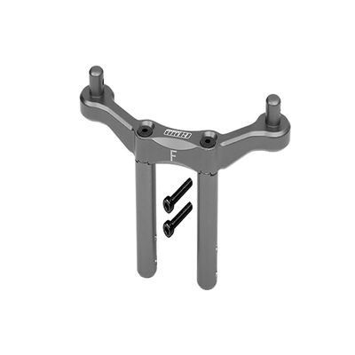 GPM for Arrma Granite 4x4 / Big Rock Crew Cab 4x4 Upgrade Parts Aluminum Front Body Mount & Post - 1Pc Set Gray Silver