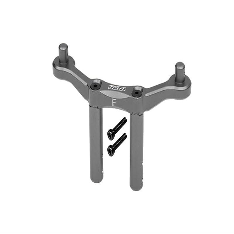 GPM for Arrma Granite 4x4 / Big Rock Crew Cab 4x4 Upgrade Parts Aluminum Front Body Mount & Post - 1Pc Set Gray Silver