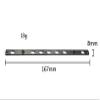 R/C Scale Accessories : Stainless Steel Door Edge Anti Scratch Strip For TRX-4 Trail Defender Crawler - 1Pr Set Black view 2