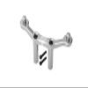 Aluminum Rear Body Mount & Post For Arrma 1:10 Granite 4X4 / Big Rock Crew Cab 4X4 3S / Big Rock 4X4 V3 3S - 1Pc Set Silver view 1