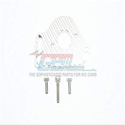 GPM For Traxxas Slash 4x4 LCG Upgrade Parts Aluminum Motor Plate With Heat Sink Fins - 1Pc Set Silver