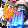 GPM For Traxxas E-Revo 2.0 VXL Brushless (86086-4) Upgrade Parts Aluminum Motor Plate With Heat Sink Fins - 1Pc Set Orange view 3