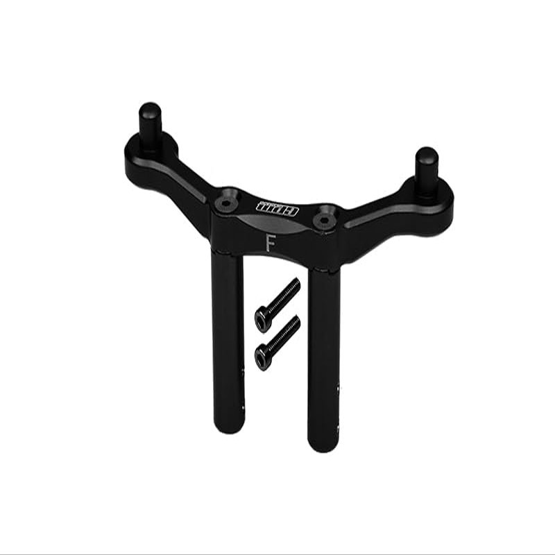 GPM for Arrma Granite 4x4 / Big Rock Crew Cab 4x4 Upgrade Parts Aluminum Front Body Mount & Post - 1Pc Set Black
