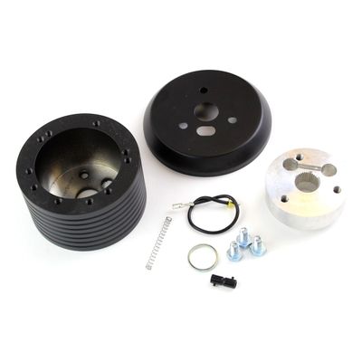 5/6 Hole Matte Black Hub Adapter Installation Kit For Aftermarket Steering Wheels