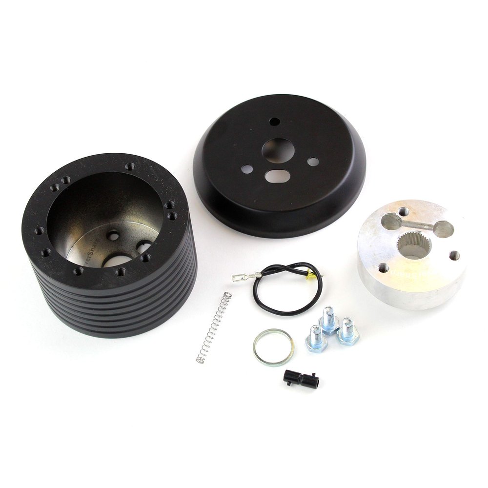 5/6 Hole Matte Black Hub Adapter Installation Kit For Aftermarket Steering Wheels