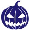 Halloween Pumpkin Vinyl Sticker Decals (Pack of 2) for Car Bumper Window Laptop Tablet Phone (8" x 7.3", Purple) view 1