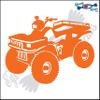 Eyecandy Decals 4 Wheeler Work ATV 6" Orange Decal Sticker view 1