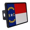 Rogue River Tactical North Carolina State Flag Trailer Hitch Cover Plug NC view 1
