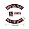 Custom Patch Vest Biker Motorcycle Rocker Name Patches (Red on Black) view 2