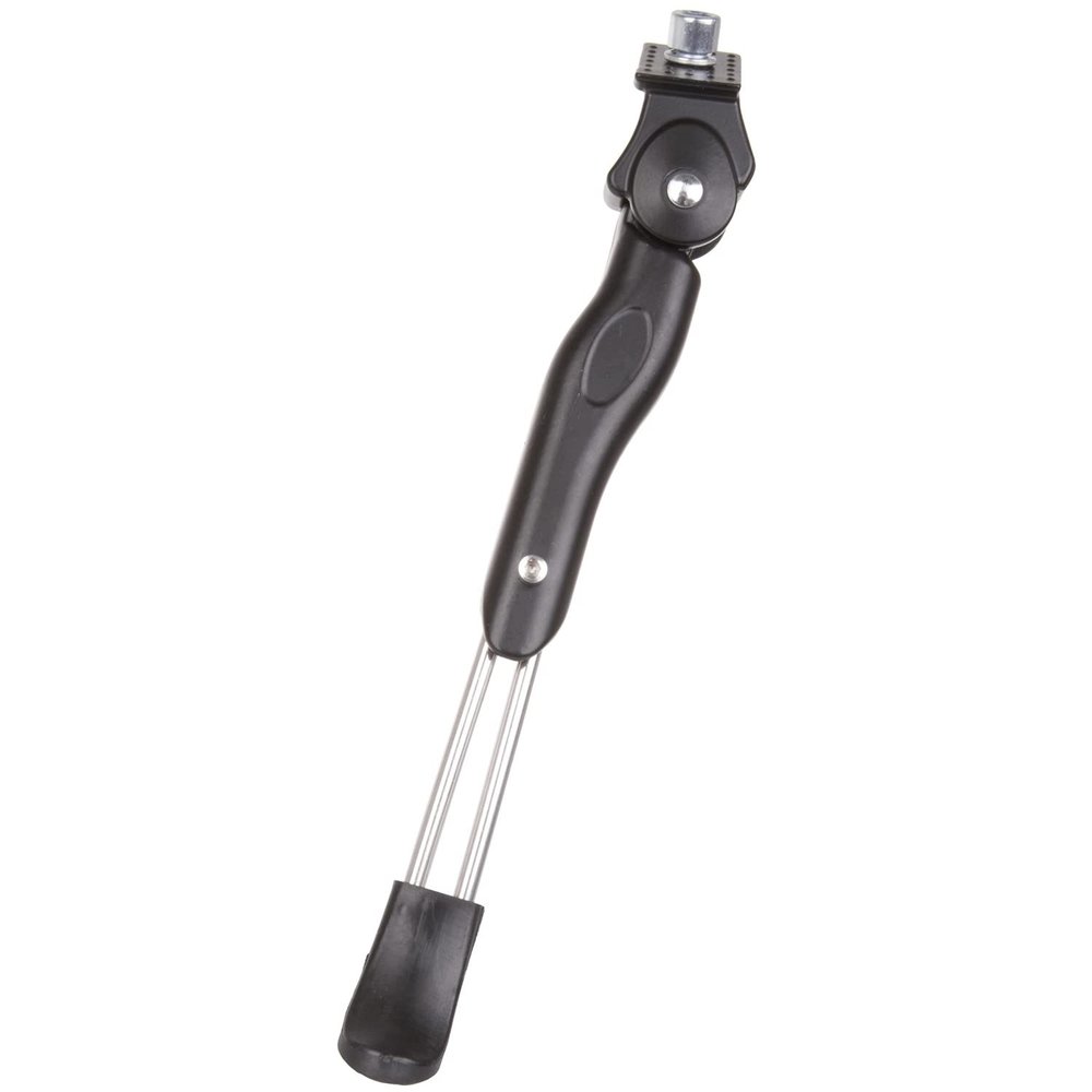 M-Wave Unisex's Kickstand, Alloy, for Center, Adjustable 24"-29", Black, Without Counter Plate