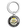 HJ Media Carlsbad California City Seal (Window ic) Metal Round Metal Key Chain Keychain Ring view 1