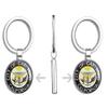 HJ Media Carlsbad California City Seal (Window ic) Metal Round Metal Key Chain Keychain Ring view 2