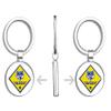HJ Media Diamond Shaped CUB Scout Logo (Scouting American insigina Emblem) Metal Round Metal Key Chain Keychain Ring view 2