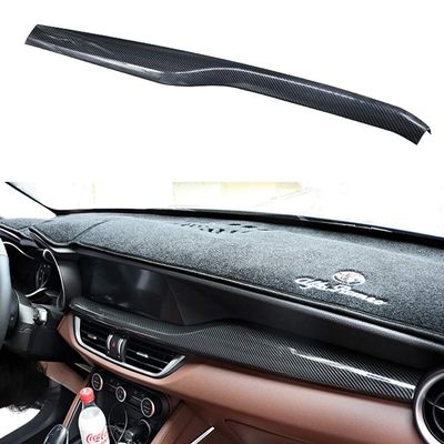 Eppar New Decorative Dashboard Cover 1PC Compatible with ALFA Romeo Stelvio 2017-2019 (Black)