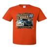Hit The Dirt Built Ford Tough T-Shirt F-150 Raptor Pickup Truck Tee Shirt Orange Medium view 1
