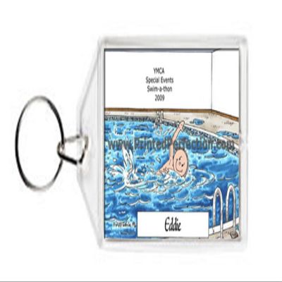 PrintedPerfection.com Personalized Swimmer Male Acrylic Key Chain