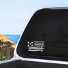 Surfboard Flag - Stars and Boards - Surfing Patriotic Vinyl Decal - Surfboards, White, 5", 6", 7", 8", 9", 10", 11", 12" - Vehicle, Laptop, Any Nonporous Surface, Indoor/Outdoor (6 inch) view 1