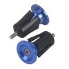 Handlebar End, Aluminum Alloy Bike Handlebar Grip Bar End Plug Parts for Most Bikes Road(1 Pair)(Blue) view 1