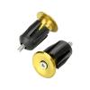 Handlebar Bar End Plugs, Aluminum Alloy Bike Handlebar Grip Bar End Plug Parts for Most Road(1 Pair)(Gold) view 1