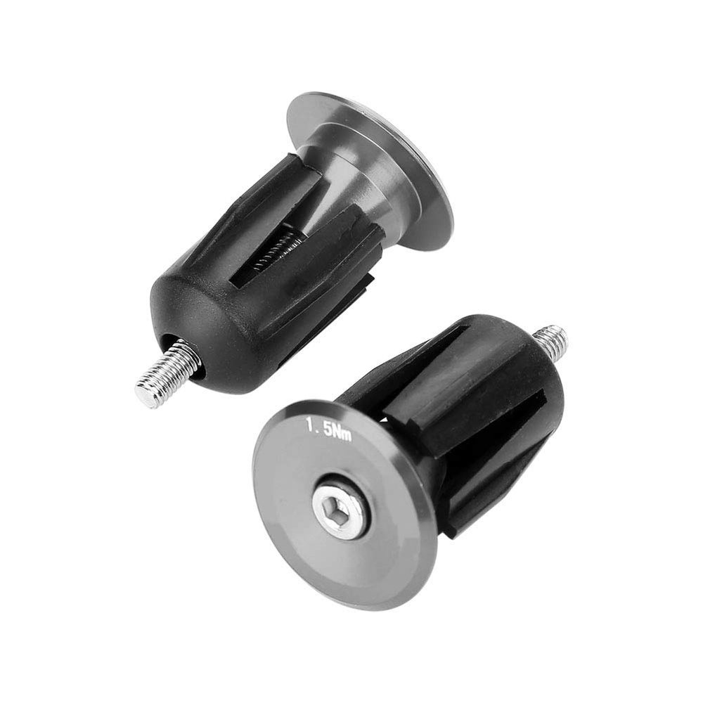 Handlebar End, Aluminum Alloy Bike Handlebar Grip Bar End Plug Parts for Most Bikes Road(1 Pair)()