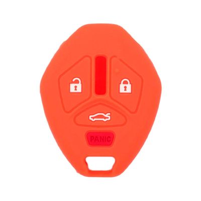 SEGADEN Silicone Cover Protector Case Holder Skin Jacket Compatible with Mitsubishi 4 Button Remote Key Fob CV4522 Orange