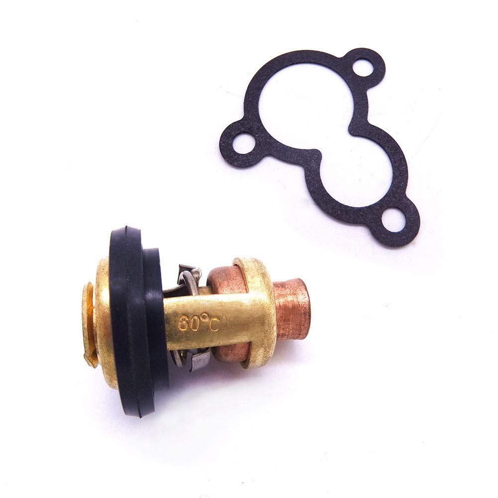 SouthMarine Boat Engine 66M-12411-00 66M-12411-01 Thermostat and 68D-E2414-A0 67D-12414-A0 Gasket for Yamaha F4A F4B F5A F6C 4hp 5hp 6hp 4-Stroke Outboard Motor