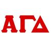 Alpha Gamma Delta Big Greek Letter Window Sticker Decal 8 Inches Red view 1