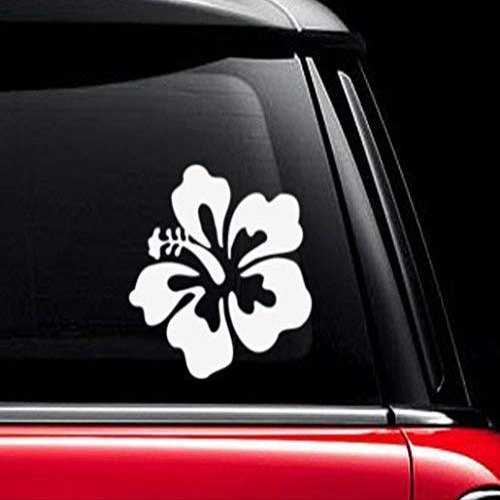 Hibiscus Hawaii Aloha Tropical - Vinyl Decal - Car Phone Helmet Bumper Sticker Decal