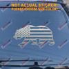 California Bear USA American Flag Decal Sticker Car Vinyl no bkgrd Cali (Silver, 8'' (20.3cm)) view 1