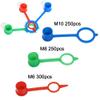 Boeray 800pcs M6 M8 M10 Polyethylene Plastic Oil Grease Gun Zerk Fitting Dust Cover Cap Cover Assortment Kits,Red Blue Green view 2