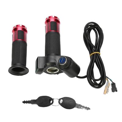 VGEBY Throttle Handle, Throttle Accelerator Handle Grips and Cable Set for 12-84V Electric or Scooters(Red) and Spare Parts Throttle Scooter Throttle Thumb