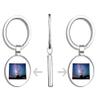 HJ Media Colorado Milky Way Rocky Mountains Night Sky Metal Round Metal Key Chain Keychain Ring view 2