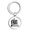 HJ Media Lincoln Memorial Metal Round Metal Key Chain Keychain Ring view 1