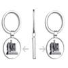 HJ Media Lincoln Memorial Metal Round Metal Key Chain Keychain Ring view 2