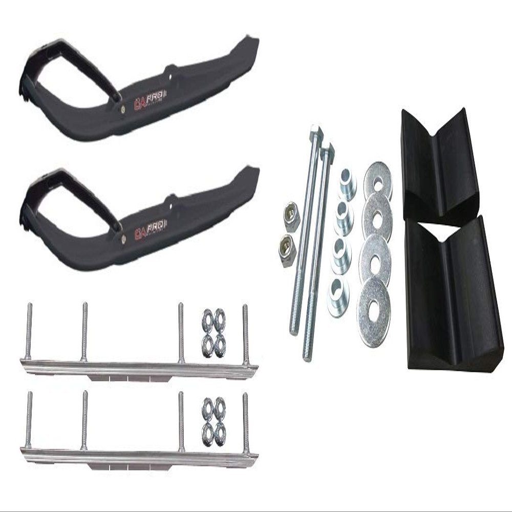 C&A Pro Black MTX Snowmobile Skis w/ 6" Shaper Bars Complete Kit 2016+ Ski-Doo w/o T.S. Adjustable (excl. Summit)
